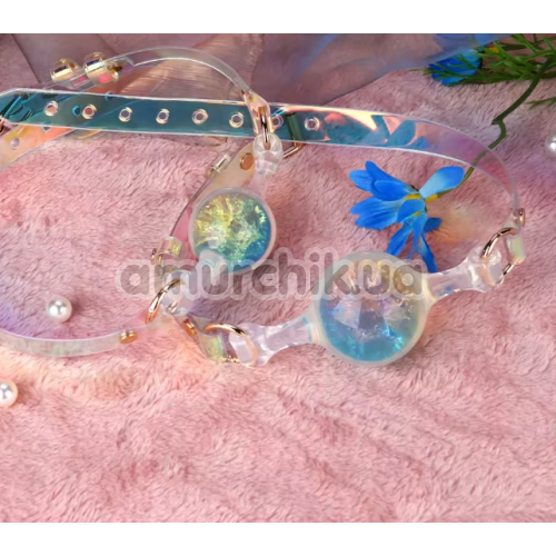 Кляп Univibe Crystal Gag L, різнокольоровий