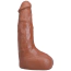 Фалоімітатор з еякуляцією Doc Johnson The Realistic Cock Squirting 9.5, світло-коричневий - Фото №2