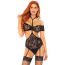 Комплект Leg Avenue Turn Me On Teddy & Bra Set, черный: топ + боди - Фото №1