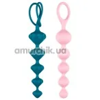 Набор из 2 анальных цепочек Satisfyer Love Beads, разноцветный - Фото №1