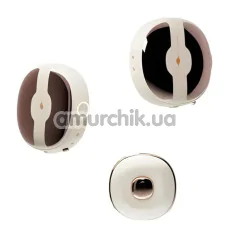 Зажимы на соски с вибрацией Qingnan No.3 Wireless Control Vibrating Nipple Clamps, бежевые - Фото №1