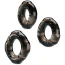 Набір з 3 ерекційних кілець Cock Rings Set Yvonne, чорний - Фото №2