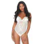 Боди Leg Avenue Lace And Sheer Mesh Teddy, белое - Фото №1
