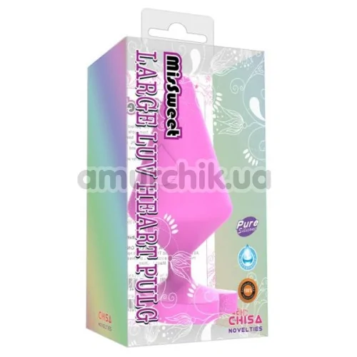 Анальна пробка MisSweet Luv Heart Plug Large, рожева
