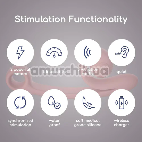 Вибратор для клитора и точки G Snail Vibe Curve, персиковый