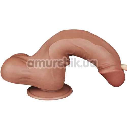Фаллоимитатор Sliding-Skin Dual Layer Dong 8.5, светло-коричневый