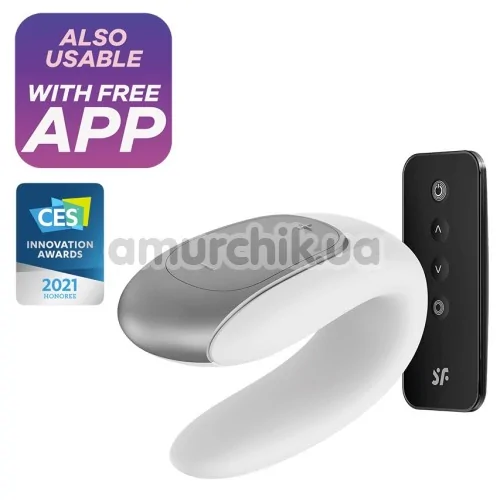 Вибратор Satisfyer Double Fun Partner Vibrator, белый