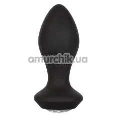 Анальна пробка з вібрацією Power Gem Vibrating Crystal Probe, чорна - Фото №1