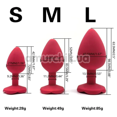 Анальная пробка Alume Silicone Rose Plug S, розовая