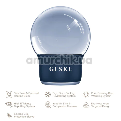 Массажер для лица и тела Geske Cool & Warm Face and Body Massager 7 in 1, синий