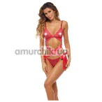 Комплект Love Status Lace 2pc Bra Set, червоний: бюстгальтер + трусики-стрінги - Фото №1