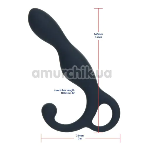 Стимулятор простаты Lux Active LX1 Silicone Anal Trainer + вибропуля Power Bullet, синий