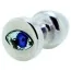 Анальная пробка с кристаллом SWAROVSKI в виде глаза Anni R Eye T1, серебряная