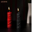 Набор из 2 свечей и скребка Lockink Fetish Drip Candles Set of 2, красно-черный - Фото №5