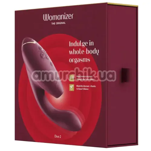 Вибратор Womanizer Duo 2, бордовый