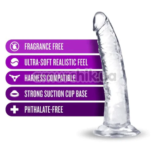 Фаллоимитатор B Yours Plus Lust N Thrust 7, прозрачный