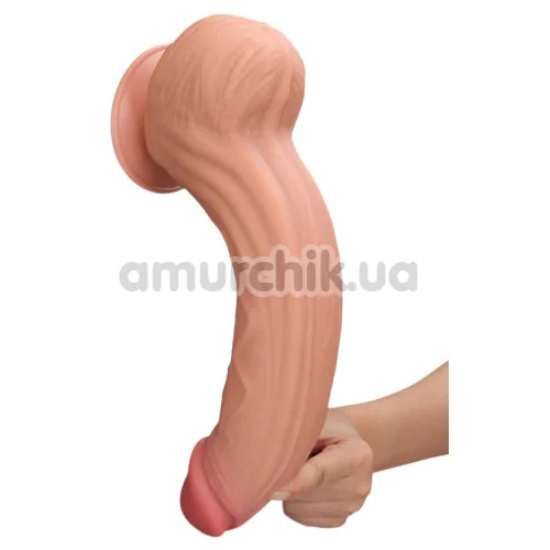 Фаллоимитатор Sliding-Skin Dual Layer Dong King Sized 12, телесный