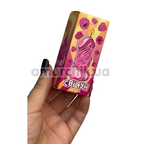 Свічка у вигляді пеніса VidDushi Свічун - малина, рожева