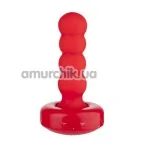Анальна пробка з вібрацією Butt Plug Flexi Head 4,5, червона - Фото №1
