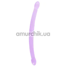 Двухконечный фаллоимитатор Realrock Crystal Clear Double Dildo 17, фиолетовый - Фото №1