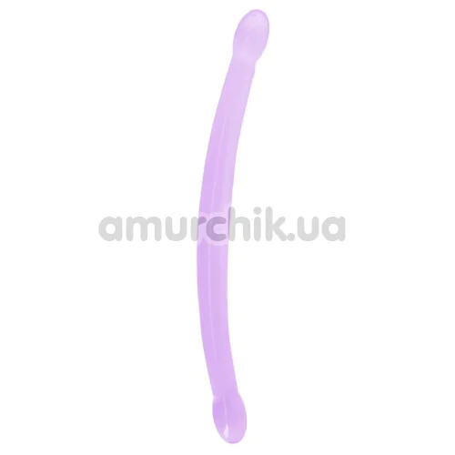 Двухконечный фаллоимитатор Realrock Crystal Clear Double Dildo 17, фиолетовый - Фото №1