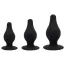 Набор анальных пробок SilexD Silicone Plug Kit, черный - Фото №1