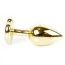 Анальна пробка із червоним кристалом Exclusivity Jewellery Gold Heart Plug, золота - Фото №4