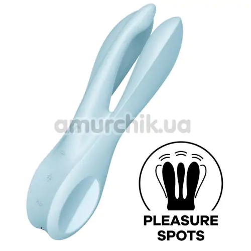 Клиторальный вибратор Satisfyer Threesome 1, голубой