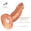 Вибратор-насадка Hismith Slightly Curved Vibrating Silicone Dildo Monster Series 8.2, золотой - Фото №6