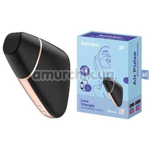 Симулятор орального сексу з вібрацією для жінок Satisfyer Love Triangle, чорний