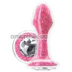 Анальна пробка Stardust Premium Glass Plug Glam, рожева - Фото №1
