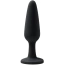 Анальна пробка з прозорим кристалом Alume Silicone Long Plug М, чорна - Фото №3