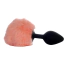 Анальная пробка со светло-розовым хвостиком Exclusivity Bunny Tail Silicone Plug M, черная - Фото №5