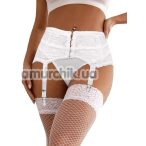 Комплект Star Night Crotchet Garter Belt, білий: пояс для панчіх + трусики-стрінги - Фото №1