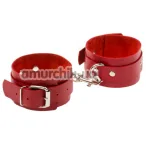 Фиксаторы для ног sLash Leather Standart Leg Cuffs, красные - Фото №1
