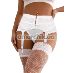 Комплект Star Night Crotchet Garter Belt, белый: пояс для чулок + трусики-стринги - Фото №1