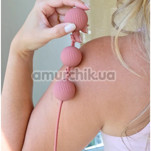 Набор вагинальных шариков с вибрацией Sweet Em Selene Kegel Balls, коралловый