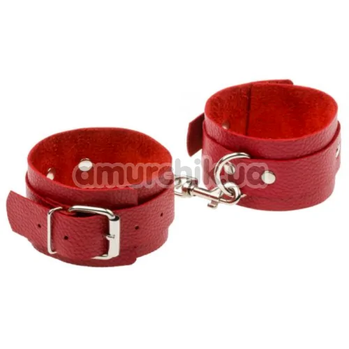Фиксаторы для ног sLash Leather Standart Leg Cuffs, красные - Фото №1