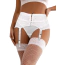 Комплект Star Night Crotchet Garter Belt, білий: пояс для панчіх + трусики-стрінги - Фото №1
