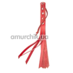 Флоггер DS Fetish Mini Flogger Leather, красный - Фото №1