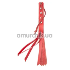 Флоггер DS Fetish Mini Flogger Leather, красный - Фото №1