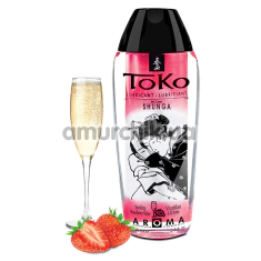 Оральний лубрикант Shunga Toko Strawberry Champagne - полуниця та шампанське, 165 мл - Фото №1