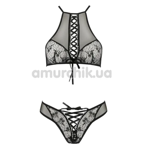 Комплект Passion Azalia Set черный: бюстгальтер + трусики