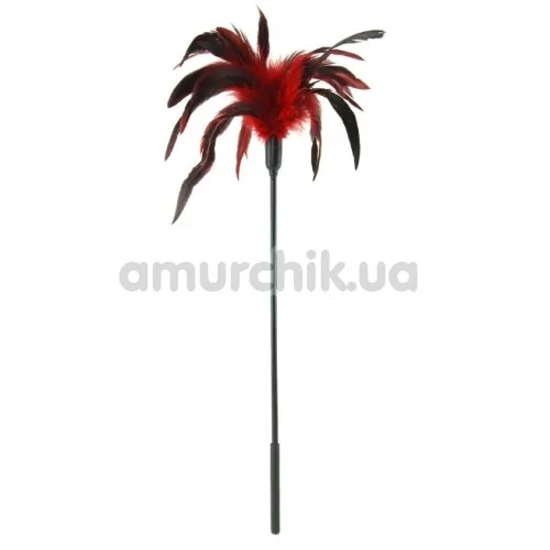 Пёрышко для ласк Sportsheets Starburst Feather Body Tickler, красное - Фото №1