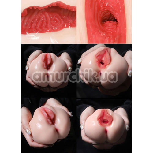 Штучна вагіна з вібрацією Kokos Onahole 004 Vanilla, тілесна