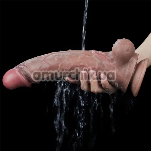 Фалоімітатор Dual-Layered Silicone Nature Cock LV411054, коричневий