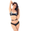 Комплект JSY Sexy Lingerie 5825, черный: бюстгальтер + пояс + трусики - Фото №2
