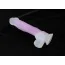 Фаллоимитатор Glow in the Dark Silicone Big Dildo, розовый - Фото №8