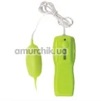 Виброяйцо Glo-Glo a Go-Go Flicker Tip Vibrating Bullet Nuclear Lime, зеленое - Фото №1
