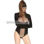 Боді Leg Avenue Masked Teddy, чорне - Фото №1